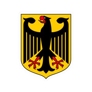 German Eagle Sticker, Laptop Decals, Car Stickers, Flag Emblems, Patriotic Decor, Unique Gifts for German Pride, National Symbol Decal