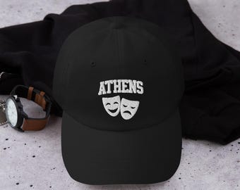 Gorra bordada de Atenas, Grecia, ajustable, con el orgullo griego, gorra de béisbol de Atenas, recuerdo de la herencia antigua.