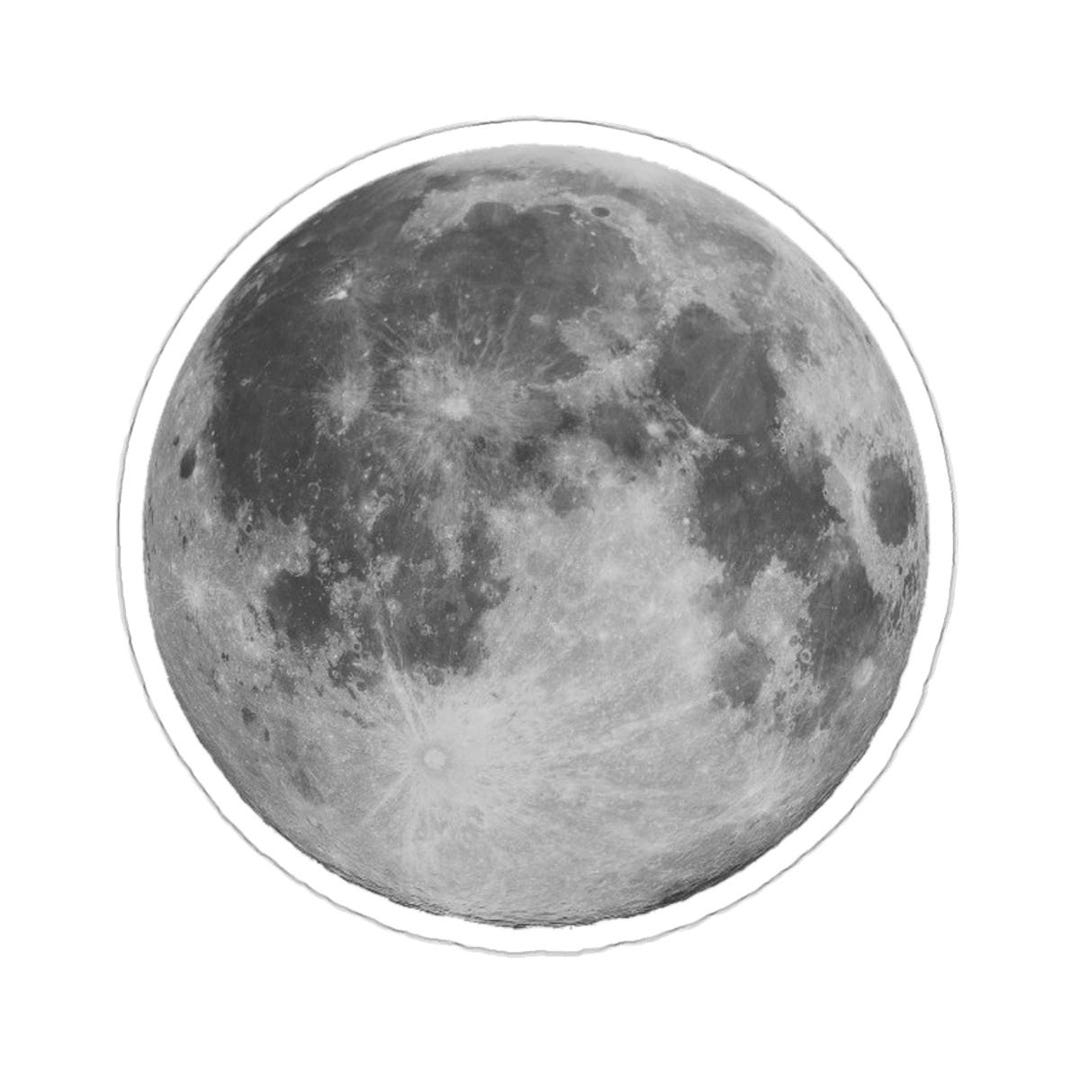 Full Moon Sticker, Moon Laptop Vinyl, Cute Waterbottle Decal ...