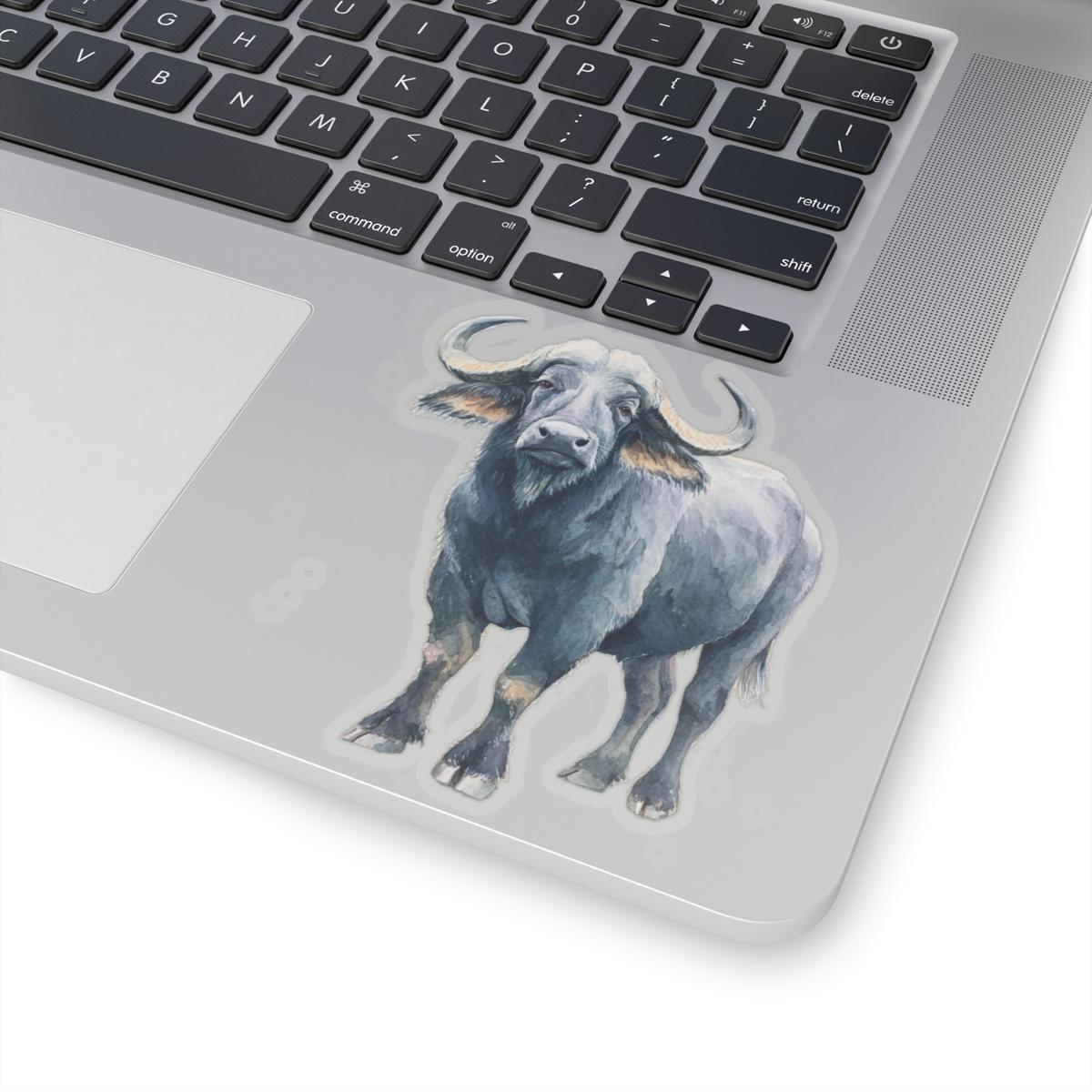 Water Buffalo Sticker, Vinyl Animal Decal for Laptop, Water Bottle, or ...