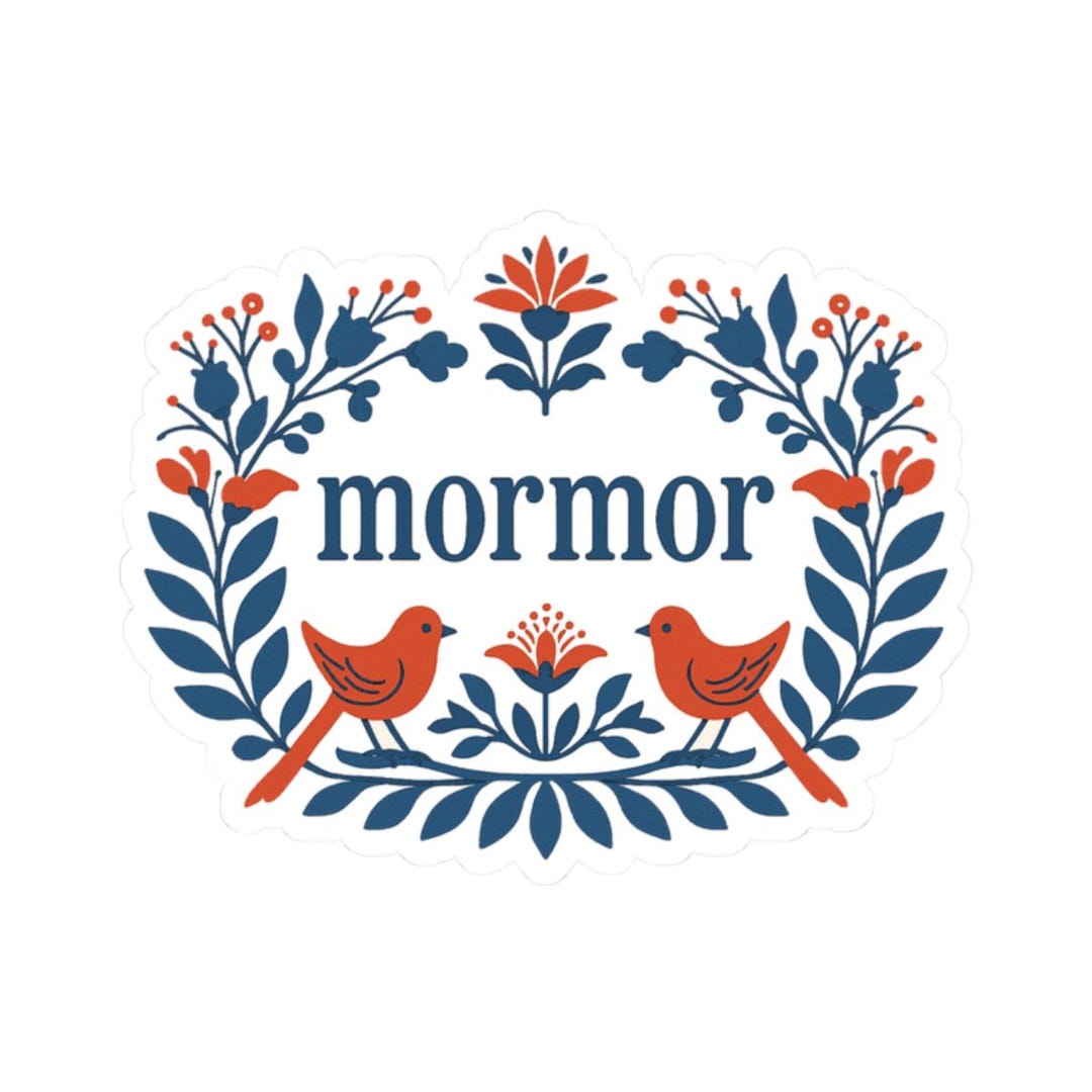 Mormor Sticker, Swedish Grandmother Gift, Decor, Scrapbooking, Laptop ...