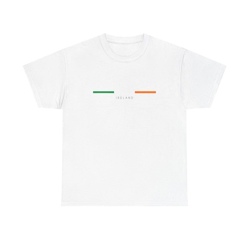 Ireland T-Shirt, Minimalist Irish Flag Tee, Irish Flag Gift, Irish Trip Shirt, Eire Fan Top, Europe Trip Tee, St. Patrick's Day Shirt image 1