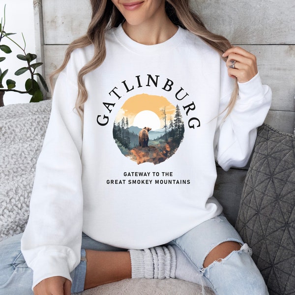 Great Smoky Mountains Sweater, National Park Shirt, Vacation Gift, Tennessee Travel, Hiking and Camping Top, Gatlinberg Crew TN Souvenir Top
