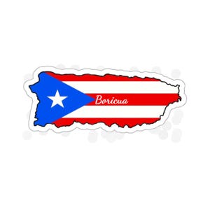 Puerto Rico Kiss-Cut Stickers, Boricua Stickers, Puerto Rico Gift, Puertorriqueña, Puerto Rican Stickers, Travel Souvenir, PR Sticker