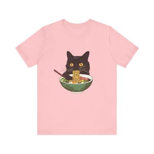 Ramen Cat T-Shirt, Cat Lover Gift, Kawaii Shirt, Japanese Style Art Tee image 9