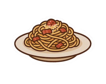 Pegatina de espagueti, bonita calcomanía de vinilo de pasta, regalo para amantes de la comida italiana, pegatina para portátil, decoración para botellas de agua, estética divertida para la cocina.