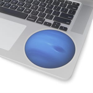 Neptune Sticker, Space Decor for Laptops, Journals, Water Bottles, Gift for Astronomers, Planet Decal, Gas Giant Art, Fun Birthday Gift image 4
