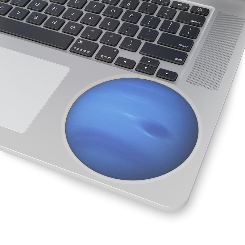Neptune Sticker, Space Decor for Laptops, Journals, Water Bottles, Gift for Astronomers, Planet Decal, Gas Giant Art, Fun Birthday Gift image 4