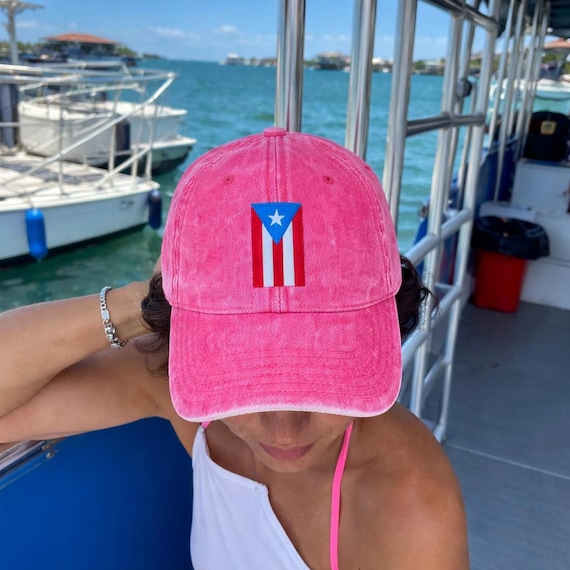 Puerto Rico Flag Embroidered Hat, Vintage Flag Cap, Boricua  display picture 1