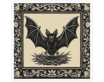 Bat Stickers, Halloween Decor, Laptop Stickers, Vintage style, Waterproof Vinyl Sticker, Waterbottle Sticker, Laptop Sticker, Gift for Her