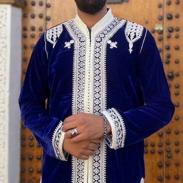 Jabador    Casual chemise   Marocain fait main excellent cadeau pour lui casual anniverssaire  artisanal style  Andalous Cadeau pour Noël