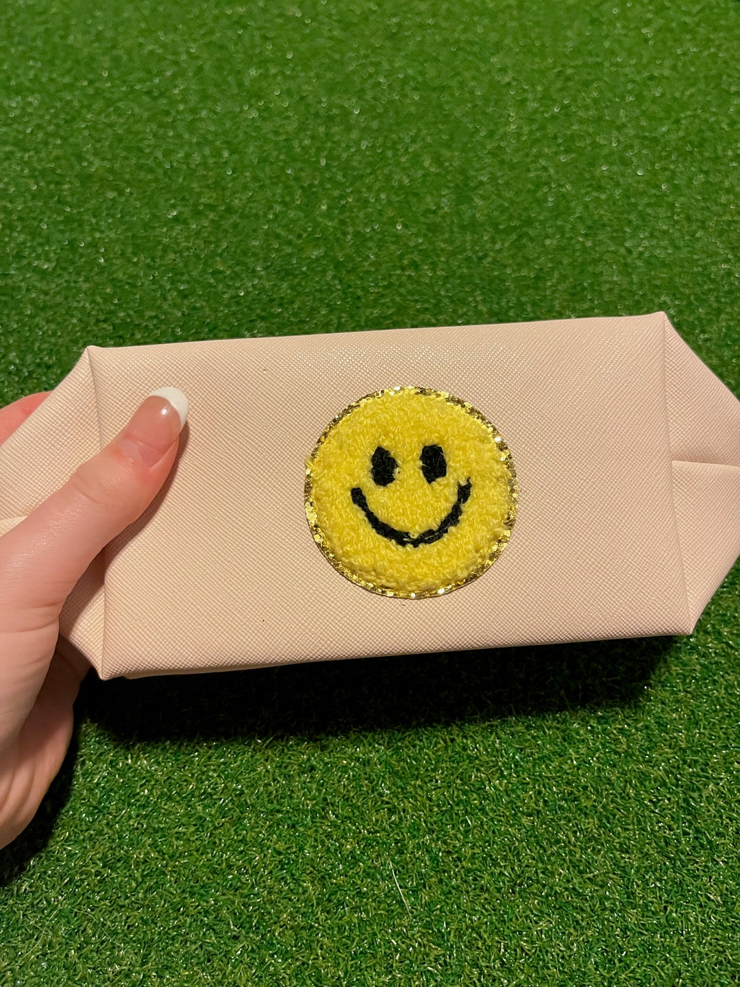 Preppy Smiley Face Makeup Bag Etsy