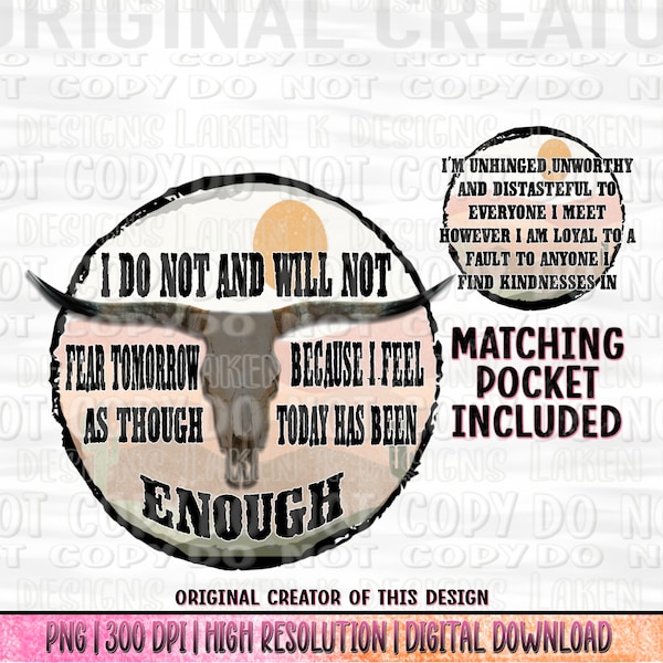 I do not and will not fear tomorrow svg etsy canada