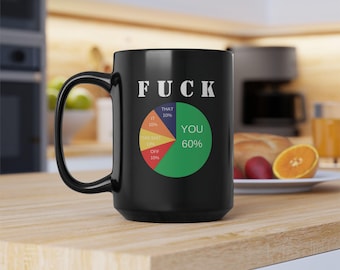 Rolig "F*ck This"-kaffemugg: Vuxen humorgåva, svart mugg på 473 ml