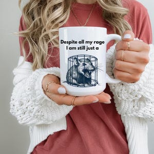 Motivational Ceramic Coffee Mug: Smashing Pumpkins Rat Design