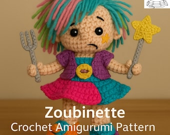 Tutorial patrón crochet muñeca universo multilingüe amigurumi muñeca mágica loca