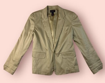 Vtg Ralph Ralph Lauren Tan Khaki Equestrian Jacket Blazer Large Women’s Office Siren Corpcore Quiet Luxury Large