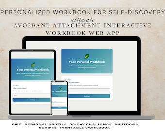 Avoidant Attachment Quiz, Fearful Avoidant Workbook and Healing PDF