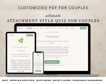 Couples Attachment Quiz: Relationship Workbook and Compatibility PDF