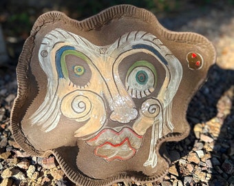 Large Ceramic Decorative Face Bowl