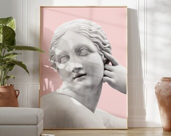 Greek Statue Art Print: Classic Canova Sculpture on Canvas