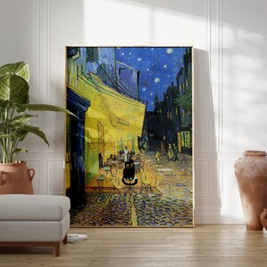 Vincent van Gogh Cat Print, Yellow Exhibition Cat Poster, Black Cat Art, Funny Cat Painting Print, Funny Gift, Famous Artist Home Decor