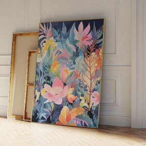 Floral Art Print Poster, Flower Wall Decor, Botanical Wall Art, Nature Poster, Flower Illustration, Aesthetic Home Decor, Modern Boho Decor