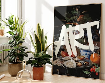 Vintage Floral Art Print, Altered Classic Painting (Multiple Sizes)