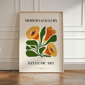 Botanical Flower Art Poster, Floral Le Jardin Wall Print, Nature Art, Flower Decor,Botanical Art Poster, Bedroom Living Room Gift For Friend