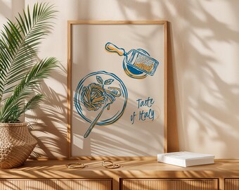 Taste of Italy Wall Art: Italian Pasta Kitchen & Dining Decor