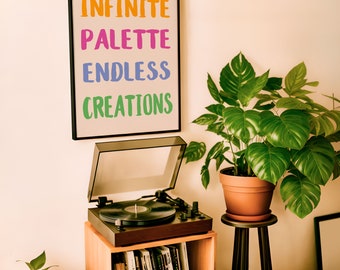 Trendy Quote Poster Print, Bedroom Art Print, Motivational Decor Print, Trendy Poster Gift, Retro Art, Kitchen Print, Modern Boho Decor