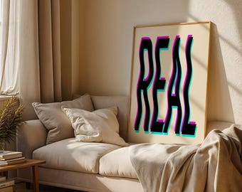 Impresión de arte mural tipográfico audaz: decoración moderna con un toque gráfico