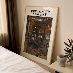 John Singer Sargent Exhibition Poster, Famous Gallery Wall Art Print, Painting Art Print, Vintage Wall Print, Scenery Nature Living Room Art