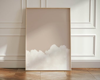 Cloud Wall Art Print: Neutral Bedroom Decor (Unframed, Various Sizes)