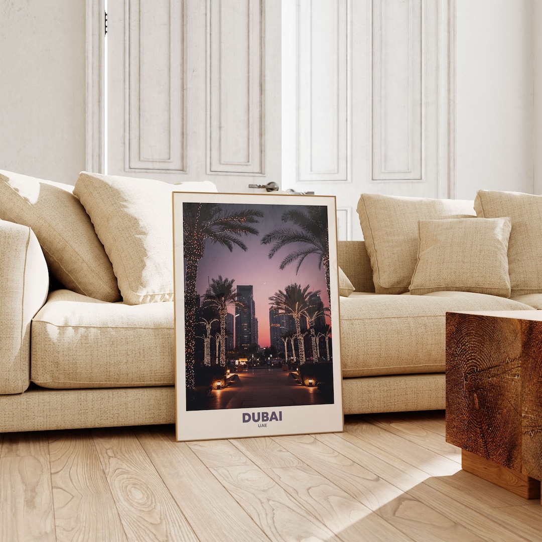 Dubai Travel Print, Wall Art Dubai, Wall Hanging, Home Décor Dubai