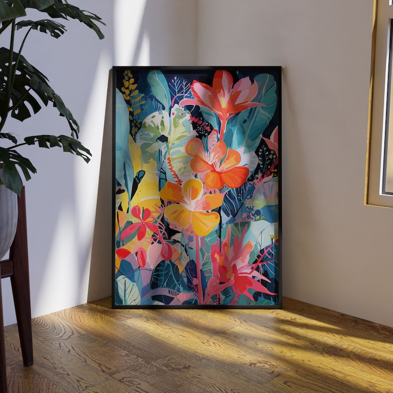 Botanical Flower Poster, Floral Wall Art, Vintage Style (multiple Sizes ...
