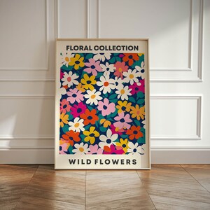 Pôster de arte de flores botânicas, impressão floral de parede, arte da natureza, decoração de flores, pôster botânico, presente de sala de estar para amigos