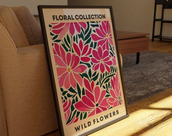 Floral Wall Art Print: Botanical Home Decor (Unframed, Multiple Sizes)