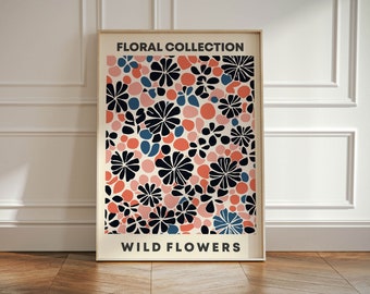 Flower Wall Decor: Botanical Illustration Prints (Multiple Sizes)