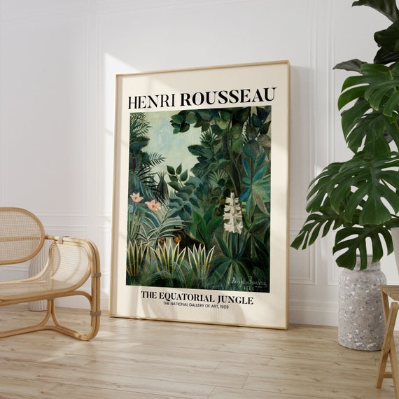Jungle Wall Art Print: Henri Rousseau Botanical Poster (Unframed)