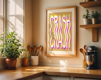 Crash Word Wall Art Print – Bold Modern Typography Poster
