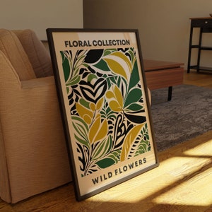 Impressão de pôster botânico, decoração de parede Boho, arte inspirada na natureza, decoração de casa Boho, presente para ela, suspensão de parede de sala de estar, decoração Boho moderna