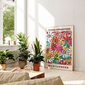 Flower Print Art Poster, Botanical Wall Decor, Nature Art, Floral Wall Poster, Flower Artwork, Gift For Plant Lovers