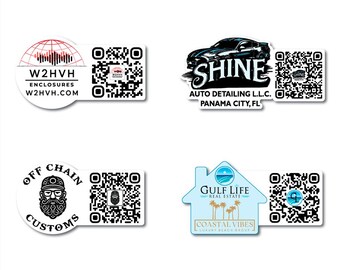 Pegatinas personalizadas con logotipo y código QR / Pegatinas de marca para empresas / Etiquetas de embalaje / Marketing Scan Me