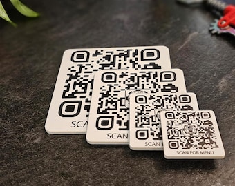Custom Acrylic QR Code Sign: Tabletop Business Display