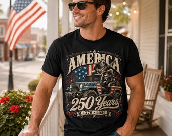 Camiseta patriótica de los 250 años de Estados Unidos, camiseta gráfica de Lincoln Washington 4x4