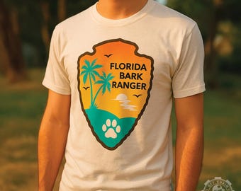 Florida Bark Ranger PNG: Gráfico para amantes de los perros tropicales (Descarga digital)