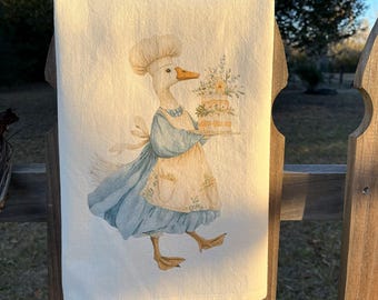 Paño de cocina Cottage Kitchen Duck Chef – Saco de harina 100% algodón (68,5 cm x 68,5 cm)