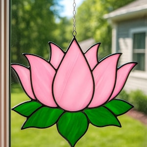 Lotus Flower Stain Glass Sun Catcher Pattern