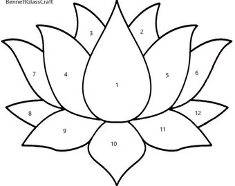 Lotus Flower Stain Glass Sun Catcher Pattern